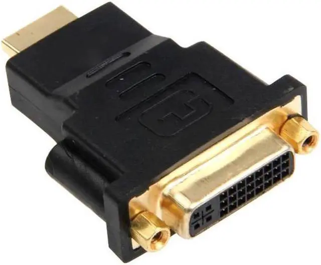 Alt view image 2 of 2 - DVI male to HDMI-compatible female adapter DVI (24 + 5) to HD connector for pc laptop TV