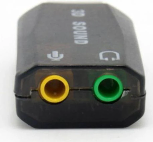 Alt view image 2 of 2 - Portable External Usb To 3.5mm Mic Headphone Jack Stereo 3D Sound Card Audio Adapter Speaker Interface For Laptop