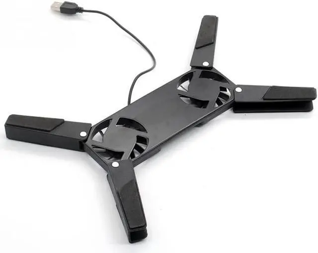 Alt view image 2 of 2 - Laptop Cooler Pad Stand Base Cooling Foldable Dual Fan USB Portable Convenient Notebook Cooler Notebook Computer Accessories