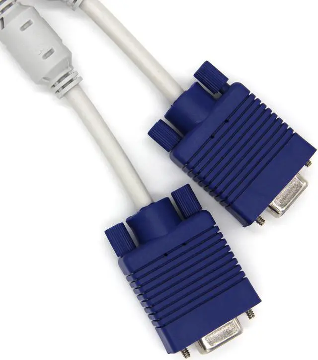 Alt view image 2 of 2 - 15 Pin 1 PC to 2 Monitor Dual Video Way VGA SVGA Extension Monitor VGA Splitter Cable Lead HD 1080P for Computer PC Laptop