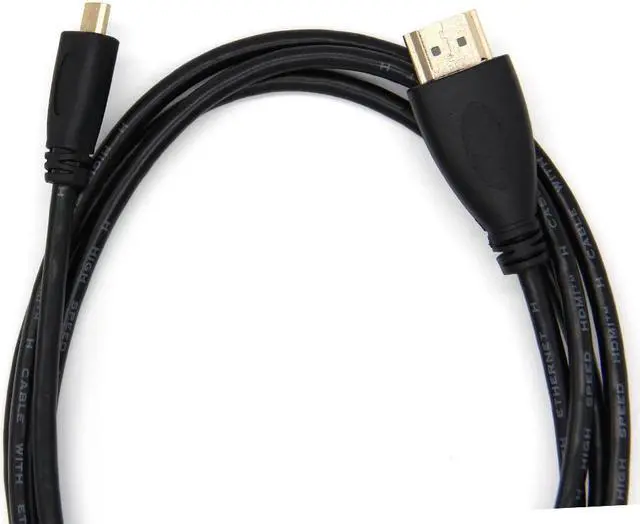 Alt view image 2 of 2 - 1.5m  Micro HDMI-compatible to HD Cable 3D 1080P 1.4 Version Gold Plated for Phone Tablet HDTV Camera