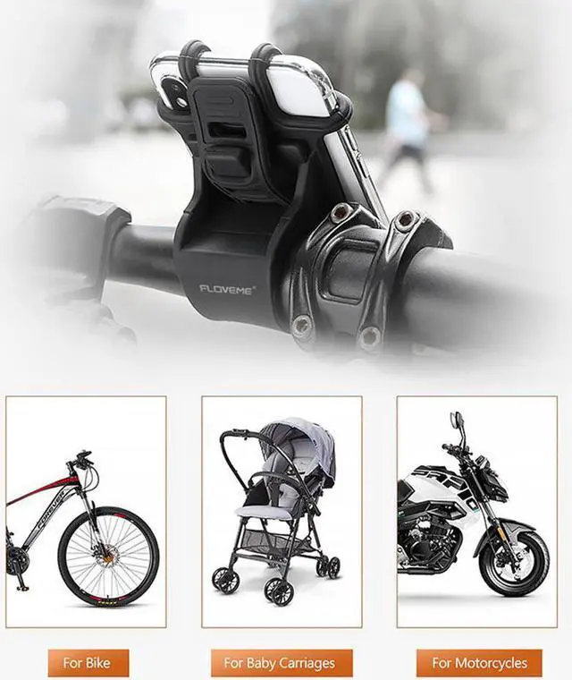 Alt view image 2 of 2 - Motorcycle Bike Phone Holder Universal Car Phone Bicycle Motorcycle Handlebar Mount Cradle For IPhone X Xs Xiaomi Samsung GPS