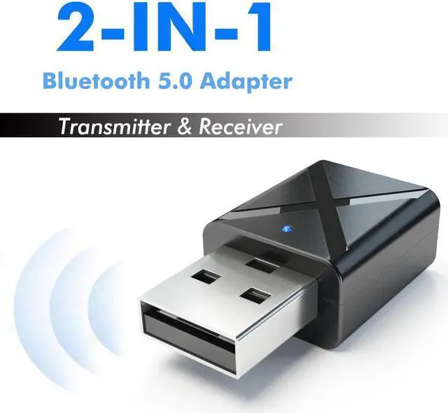 Main image of 3.5mm AUX Stereo Wireless Adapter USB Bluetooth-Compatible 5.0 Transmitter Receiver TV Speaker Earphone Mini Car Music Transmit