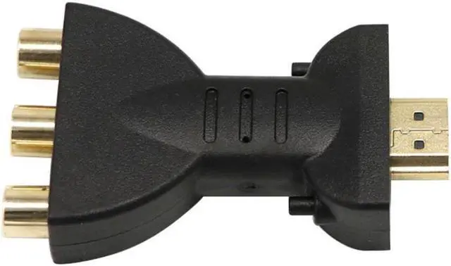 Alt view image 2 of 2 - Gold-plated HDMI-compatible to 3 RGB RCA Video Audio Adapter AV Component Converter HDMI-compatible Cables