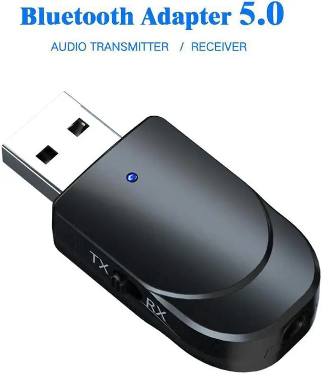 Alt view image 2 of 2 - 2 In 1 Bluetooth-Compatible 5.0 Car Music Audio Receiver FM Transmitter Aux Audio Adapter Car HandsKit TV PC Speaker