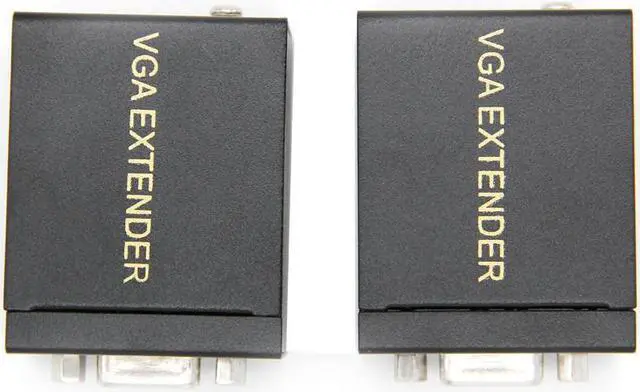 Alt view image 2 of 2 - 1 Pair Receiver Transmitter VGA to RJ45 Extender Repeater Cat5e/6/7/8 up to 60M VGA UTP for PC Laptop Computer Projector