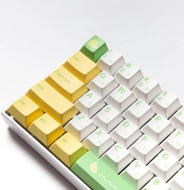 Alt view image 4 of 4 - Lemon theme 139 Keys Keycaps Cherry Profile PBT Keycap Dye SUB Japanese For Cherry IKBC Mechanical Keyboard for MX switches