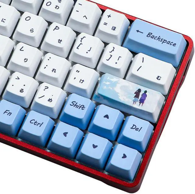 Alt view image 3 of 4 - Keycaps Dye Sublimation 72 Keys PBT Keycaps Thick OEM Japanese root font keycap For Cherry Gateron Kailh switch Keyboard
