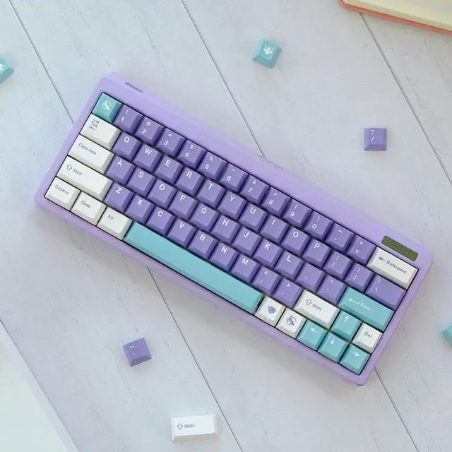 Alt view image 3 of 4 - 129 Keys Magnolia Keycaps Dye Sublimation cherry profile Mechanical Keyboard PBT Keycaps with 1.75U 2U Shift For MX Switch
