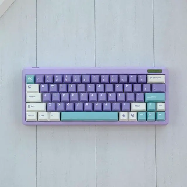 Alt view image 2 of 4 - 129 Keys Magnolia Keycaps Dye Sublimation cherry profile Mechanical Keyboard PBT Keycaps with 1.75U 2U Shift For MX Switch