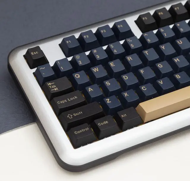 Alt view image 4 of 4 - GMK Blue Samurai keycaps Doubl shot Cherry profile ABS keycaps with 6.25U 7U Spacebar 173 keys For MX Switch Mechanical Keyboard