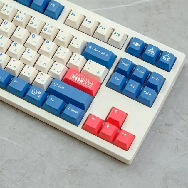 Alt view image 4 of 4 - 129 Keys Dark blue Japanese Keycaps PBT Keycaps Dye Sublimation Cherry Profile Keycap For MX switch Mechanical Keyboard Key Caps