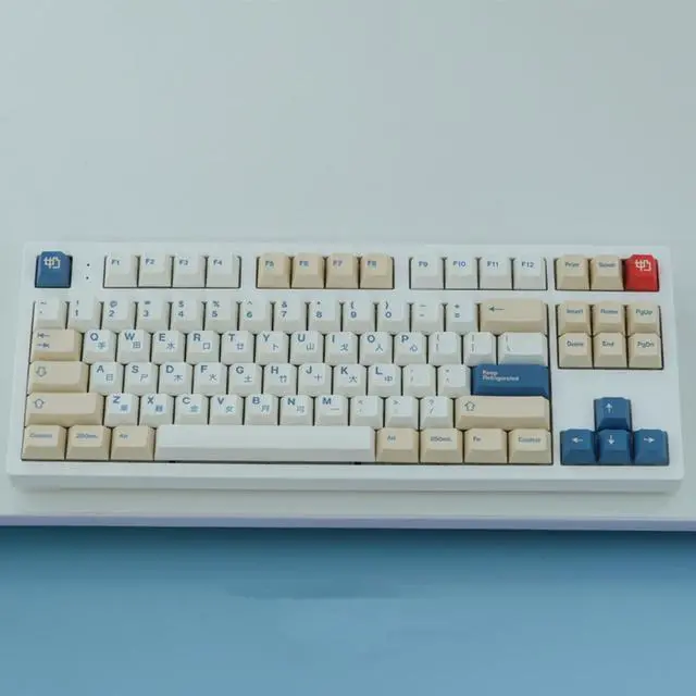 Alt view image 4 of 4 - GMK Soy Milk 141 Keys/Set Keycaps PBT DYE-SUB Cherry Profile Keycap For Mechanical Gaming Keyboard White Series Key Caps