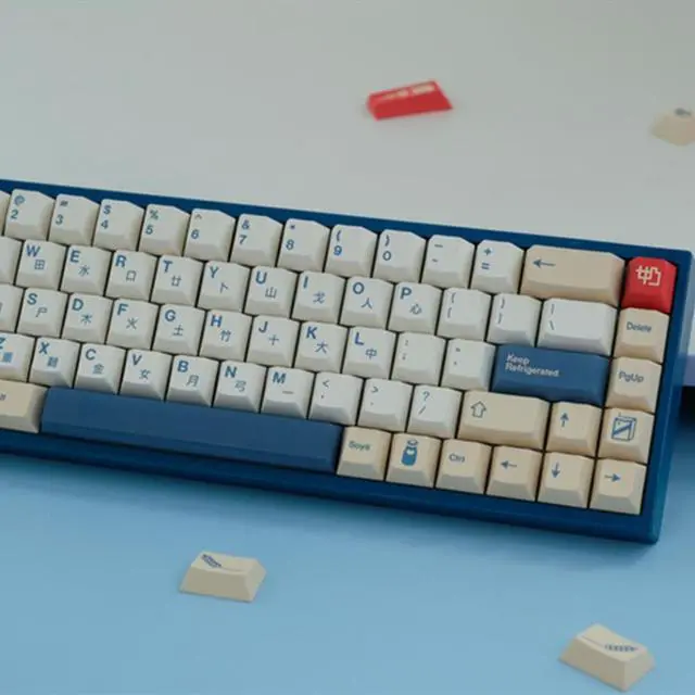Alt view image 3 of 4 - GMK Soy Milk 141 Keys/Set Keycaps PBT DYE-SUB Cherry Profile Keycap For Mechanical Gaming Keyboard White Series Key Caps