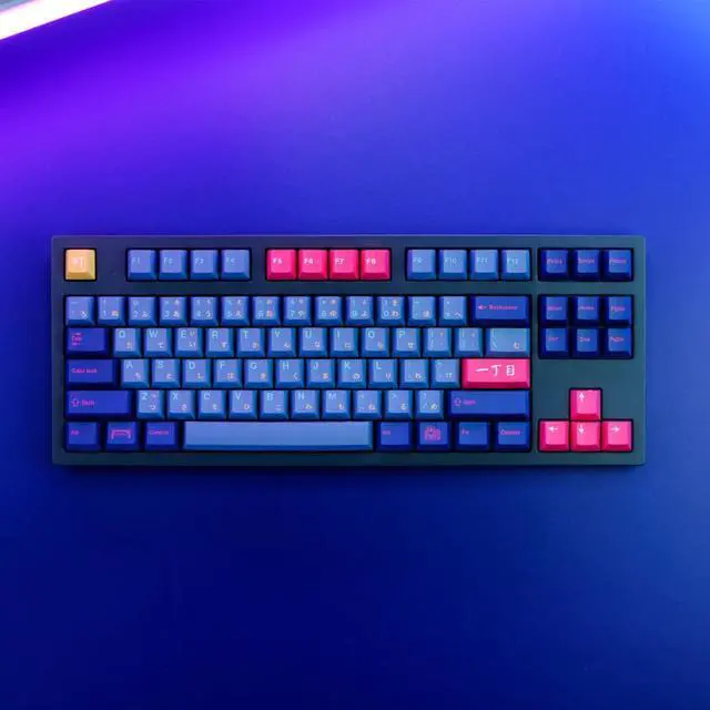 Alt view image 2 of 4 - 129 Keys Japan Kabukicho Keycap PBT Dye Sublimation Japanese Keycap Cherry Profile Mechanical Keyboard Keycaps For MX switch