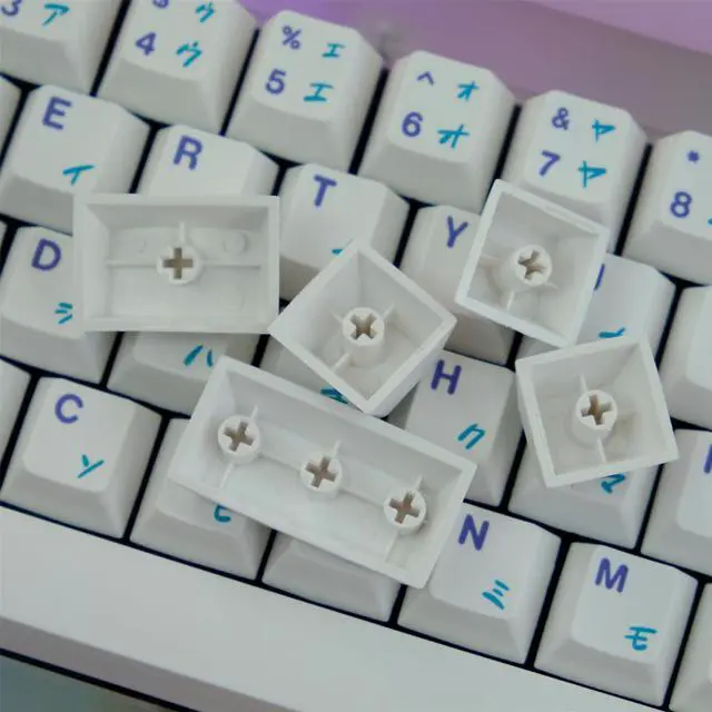 Alt view image 2 of 4 - 129 Keys GMK Inukuma PBT Keycaps Cherry Profile White Japanese Keycap Dye Sublimation  Keycap For MX Switch Mechanical Keyboard