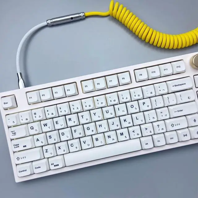 Alt view image 2 of 4 - White simplicity Key Caps For MX Switch Mechanical Keyboard PBT Dye Subbed Bee Japanese Minimalist White Keycaps Cherry Height