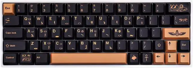 Alt view image 2 of 4 - GMK Pharaoh 130 Keys PBT DYE-SUB Cherry Profile Keycap Mechanical Keyboard KeyCaps For MX Switch 61/64/68/87/96/104/108 Keyboard