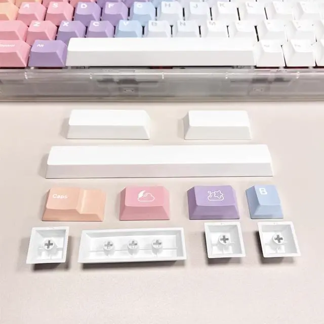 Alt view image 3 of 4 - 144 Keys Dreams Gradient Cherry Profile Keycaps PBT Dye Sublimation Mechanical Keyboard Keycap For MX Switch CMMK GK61 NT75