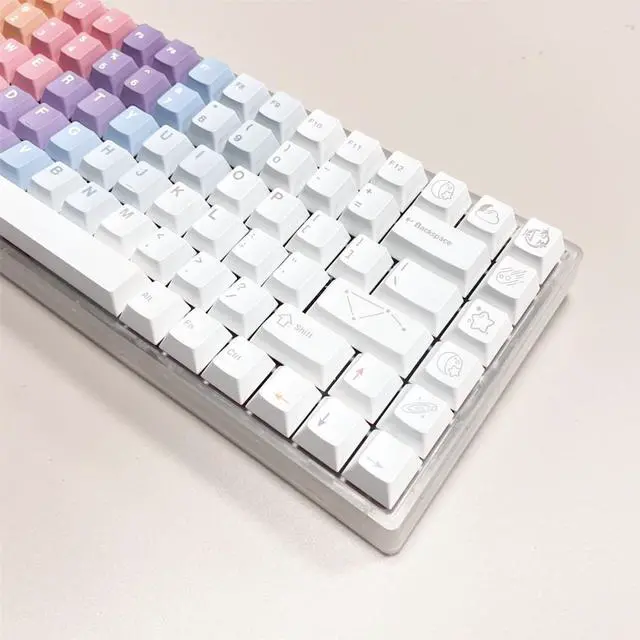 Alt view image 4 of 4 - 144 Keys Dreams Gradient Cherry Profile Keycaps PBT Dye Sublimation Mechanical Keyboard Keycap For MX Switch CMMK GK61 NT75
