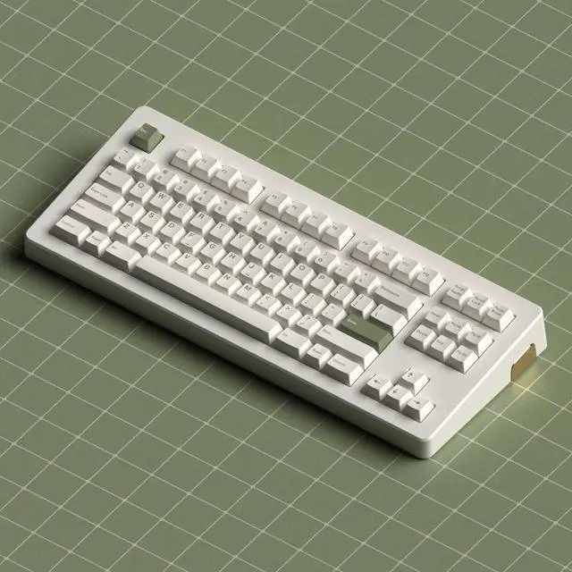 Alt view image 4 of 4 - 131 Keys Green And White GOW Keycap Cherry Profile PBT Dye Subbed Key Caps For Mechanical Keyboard With MX Switch BPT Keycaps