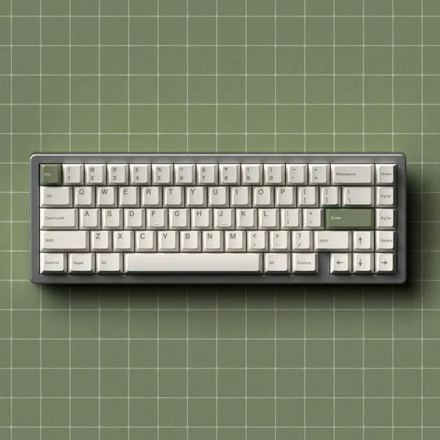 Alt view image 3 of 4 - 131 Keys Green And White GOW Keycap Cherry Profile PBT Dye Subbed Key Caps For Mechanical Keyboard With MX Switch BPT Keycaps