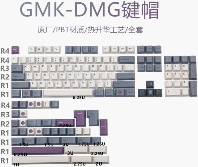 GMK DMG Inspired MX Keycaps Set high quality for Mechanical Keyboards Cherry Profile