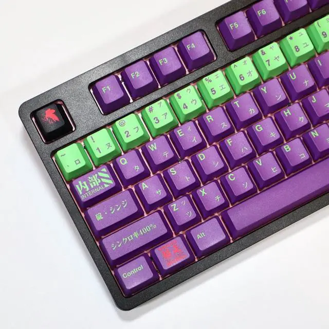 Alt view image 2 of 4 - Keycap 118 Keys EVA Keycap Purple PBT OEM Keycaps 6.25X For Cherry MX Keyboard Japanese Language Without Keyboard