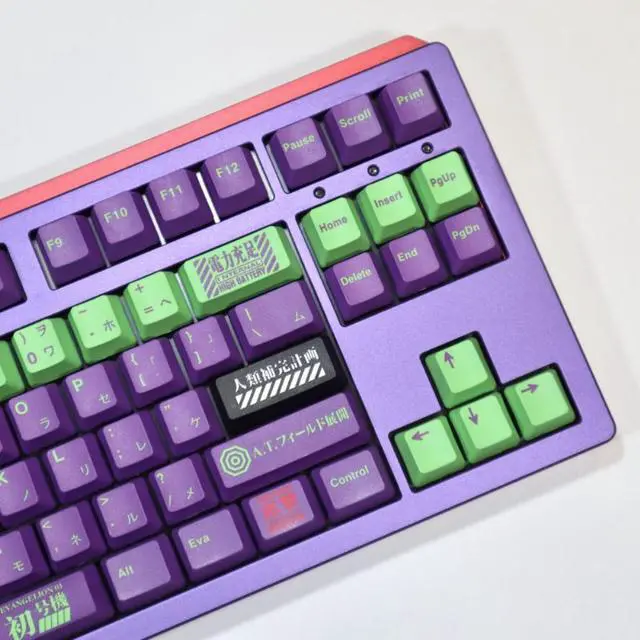 Alt view image 3 of 4 - Keycap 118 Keys EVA Keycap Purple PBT OEM Keycaps 6.25X For Cherry MX Keyboard Japanese Language Without Keyboard
