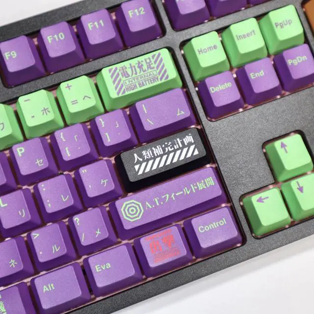Alt view image 4 of 4 - Keycap 118 Keys EVA Keycap Purple PBT OEM Keycaps 6.25X For Cherry MX Keyboard Japanese Language Without Keyboard