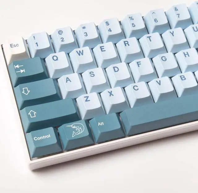 Alt view image 2 of 4 - Keyboard Caps GMK Ice Berg Clone 145 Keycaps PBT Dye Subbed Cherry Profile Keycap For MX Switch Mechanical Keyboard MK GK61 GK64