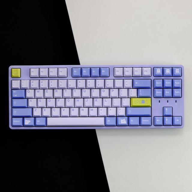 Alt view image 2 of 4 - 156 Keys GMK Purple-ish Keycaps PBT Dye Sublimation Mechanical Keyboard Keycap Cherry Profile For MX Switches Cherry Keycaps