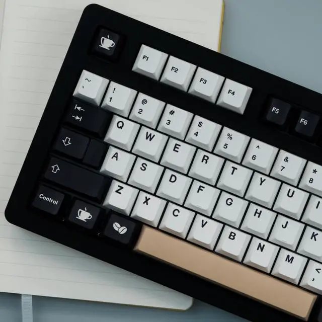 Alt view image 2 of 4 - GMK Cafe Keycaps 150 Keys PBT Dye Sublimation Keycap Cherry Profile Key Caps With 1.75U 2U Shift For MX Switch 61/64/87/104/108