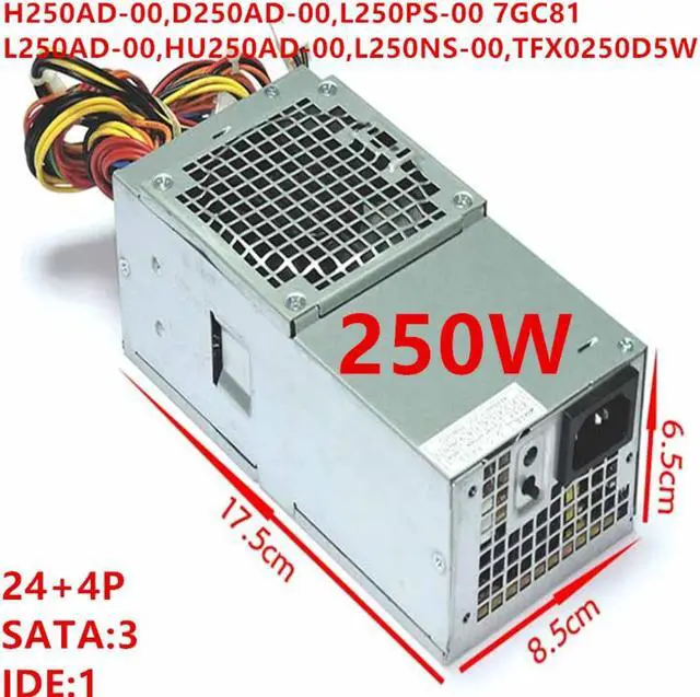 Alt view image 4 of 6 - PSU For Dell 390 790 990 250W Power Supply H250AD-00 D250AD-00 L250PS-00 AC250PS-01 HU250AD-00 L250NS-00 F250AD-00