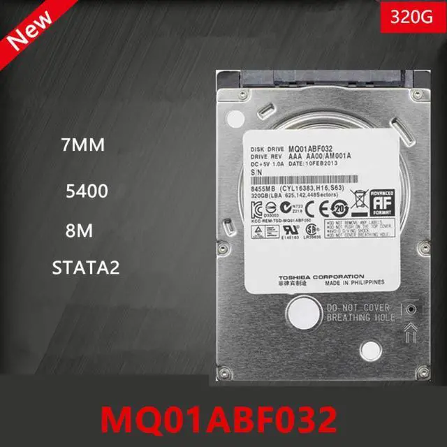 Alt view image 4 of 6 - HDD For Toshiba 320GB 2.5" SATA 3 Gb/s 8MB 5400RPM 7MM For Internal Hard Disk For Notebook HDD For MQ01ABF032