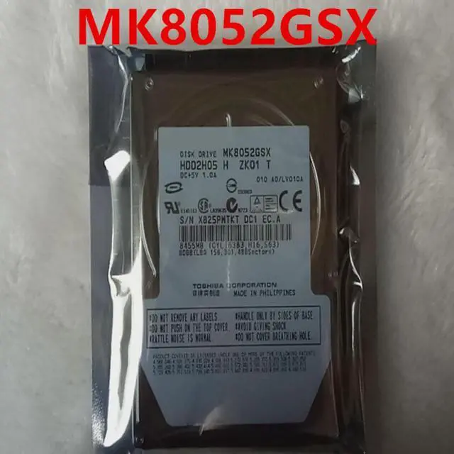 Alt view image 4 of 6 - HDD For Toshiba 80GB 2.5" SATA 3 Gb/s 8MB 5400RPM 9.5MM For Internal Hard Disk For Notebook HDD For MK8052GSX