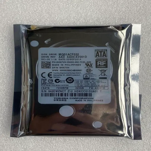 Alt view image 2 of 3 - HDD For Toshiba 320GB 2.5" SATA 3 Gb/s 16MB 7200RPM 7MM For Internal Hard Disk For Notebook HDD For MQ01ACF032