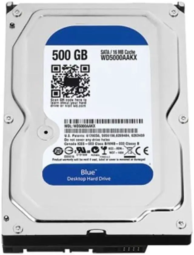 Alt view image 6 of 6 - HDD For WD Blue 500GB 3.5" SATA 6 Gb/s 16MB 7.2K For Internal HDD For Desktop Hard Drive For WD5000AAKX WD5000AAKS