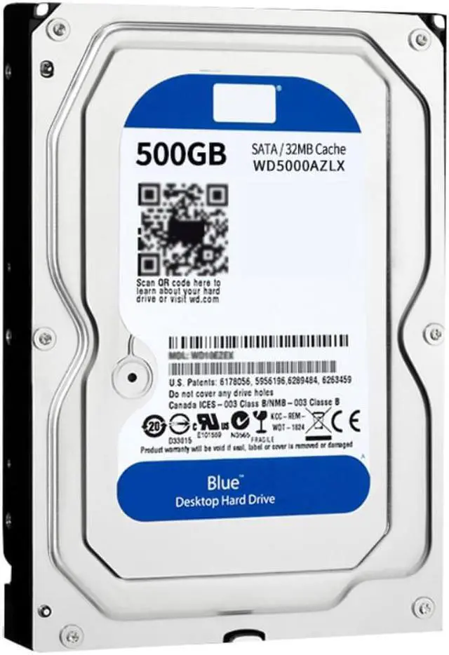 Alt view image 6 of 6 - HDD For WD Blue 500GB 3.5" SATA 6 Gb/s 32MB 7200RPM For Internal Hard Disk For Desktop Hard Drive For WD5000AZLX