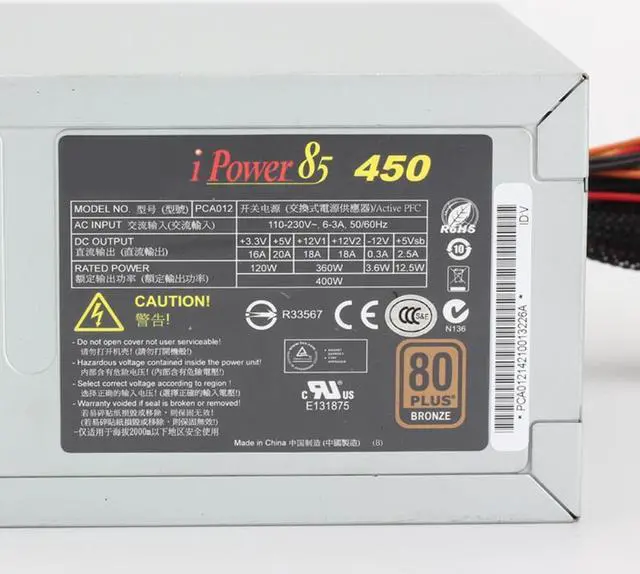 Alt view image 6 of 6 - PSU For Acbel 80Plus Bronze 400W Switching Power Supply PCA012 I Power85