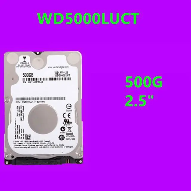 Main image of HDD For WD 500GB 2.5" SATA 6 Gb/s 16MB 5400RPM 7MM For Internal Hard Disk For Notebook HDD For WD5000LUCT