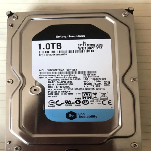 Alt view image 6 of 6 - HDD For WD Black/Gold 1TB 3.5" SATA 6 Gb/s 128MB 7200RPM For Internal HDD For Enterprise Class HDD For WD1002F9YZ