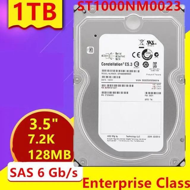Alt view image 4 of 6 - HDD For Seagate 1TB 3.5" 7.2K SAS 6 Gb/s 128MB 7200RPM For Internal Hard Disk For Server HDD For ST1000NM0023