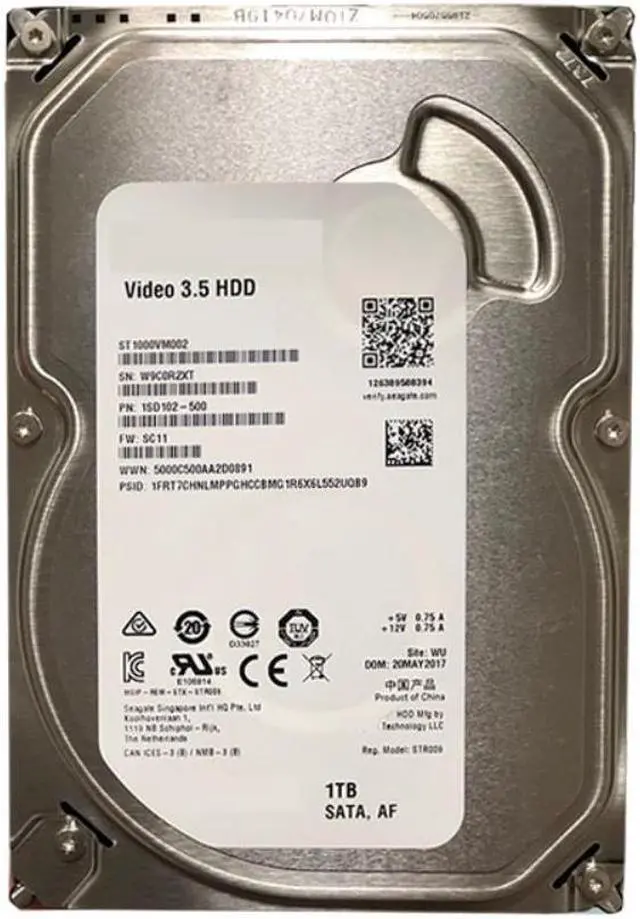 Alt view image 5 of 6 - HDD For Seagate 1TB 3.5" SATA 6 Gb/s 64MB 5900RPM For Internal Hard Drive For Surveillance HDD For ST1000VM002