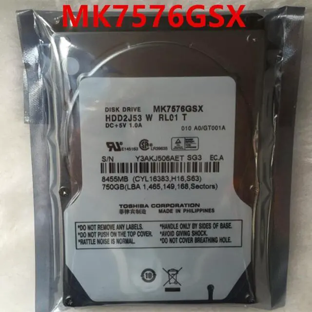 Main image of HDD For Toshiba 750GB 2.5" 5400RPM SATA 8MB For Internal HDD For Laptop HDD For MK7576GSX