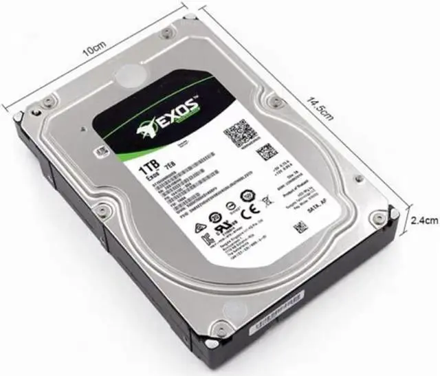 Alt view image 2 of 3 - HDD For Seagate 1TB 3.5" SATA 6Gb/s 128MB 7200RPM For Internal Hard Disk For Enterprise Class HDD For ST1000NM0055