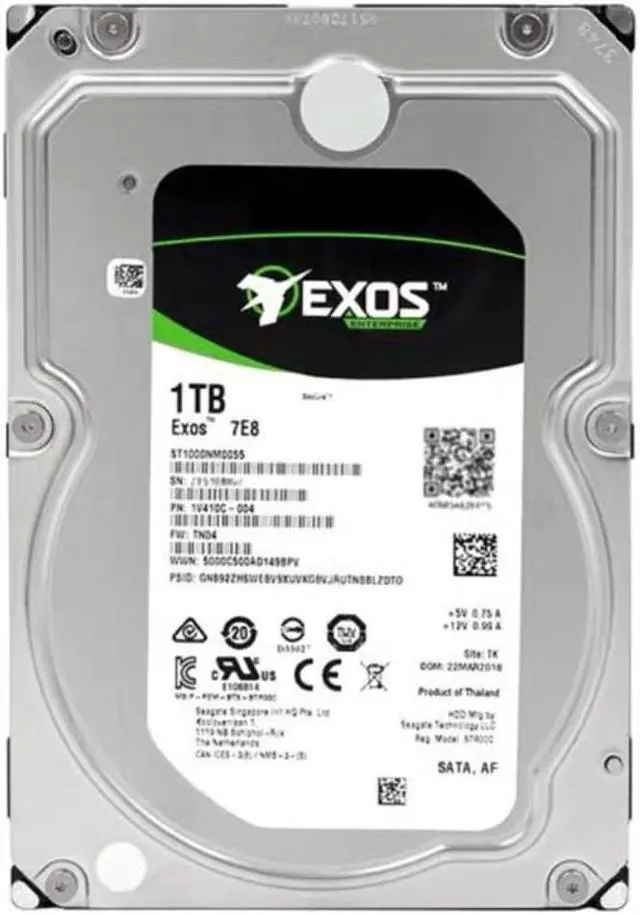 Alt view image 3 of 3 - HDD For Seagate 1TB 3.5" SATA 6Gb/s 128MB 7200RPM For Internal Hard Disk For Enterprise Class HDD For ST1000NM0055