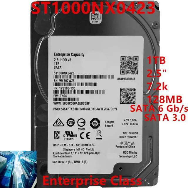 Alt view image 2 of 2 - HDD For Seagate Brand 1TB 2.5" 7.2K SATA 6 Gb/s 128MB For Internal HDD For Enterprise Class HDD For ST1000NX0423