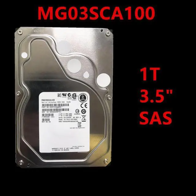 Alt view image 4 of 6 - HDD For Toshiba 1TB 3.5" SAS 6 Gb/s 64MB 7200RPM For Internal Hard Disk For Enterprise Class HDD For MG03SCA100