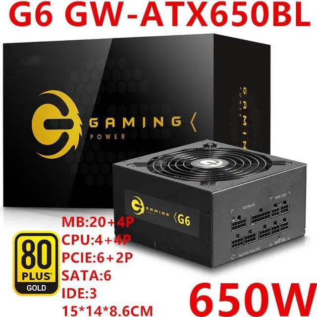 Alt view image 4 of 6 - PSU For Great Wall Brand Full Module 80plus Gold Game Power Supply Rated 650W Peak 750W Power Supply G6 GW-ATX650BL